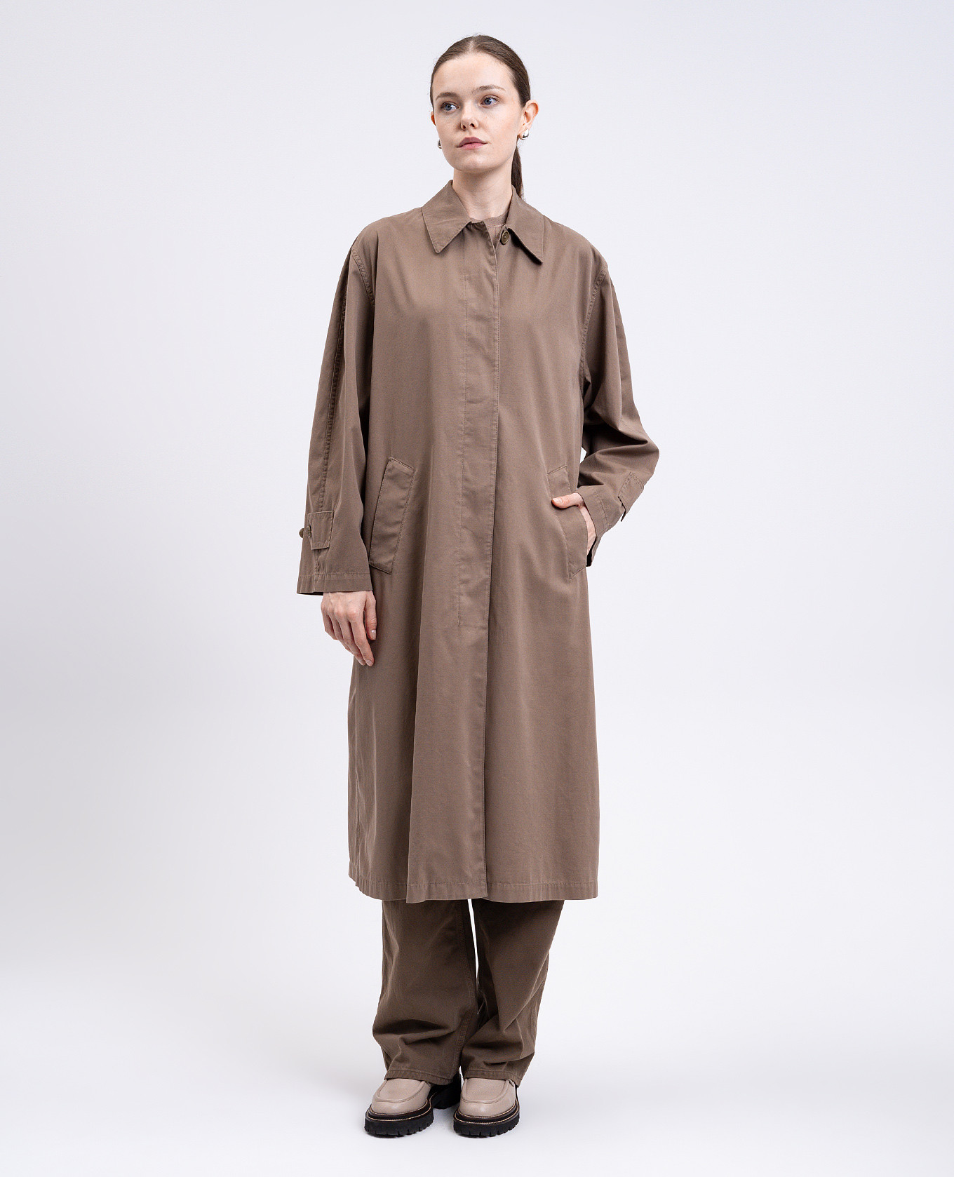 

Rocco brown raincoat The Row