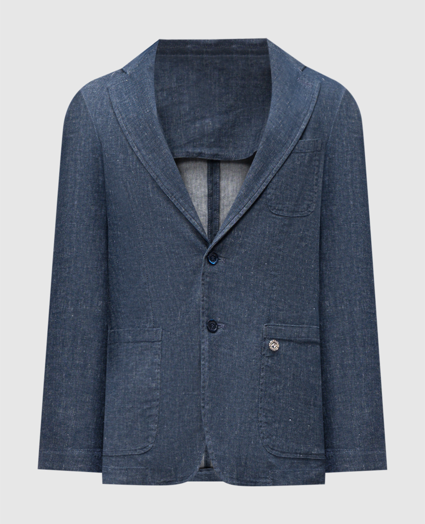 

Blue denim jacket with linen Stefano Ricci