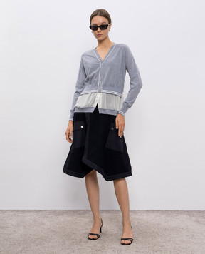3.1 Phillip Lim Grey wool cardigan with layering effect P25170465FWM