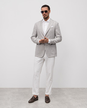 Enrico Mandelli White linen shirt 0SPORT5711