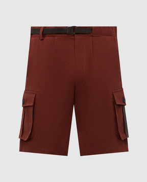 Sease Brown linen cargo shorts PB047TN052
