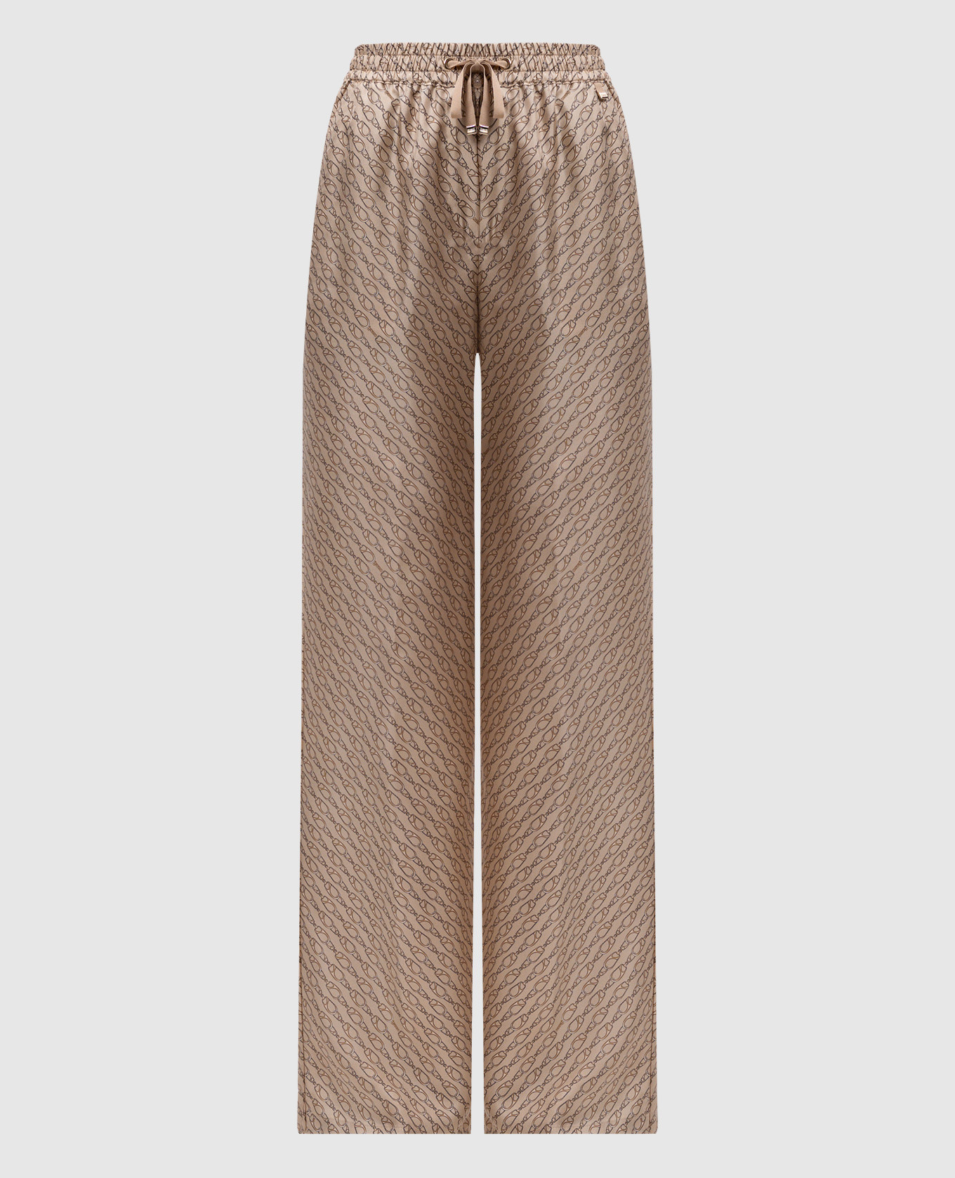 

Beige printed silk pants Herno
