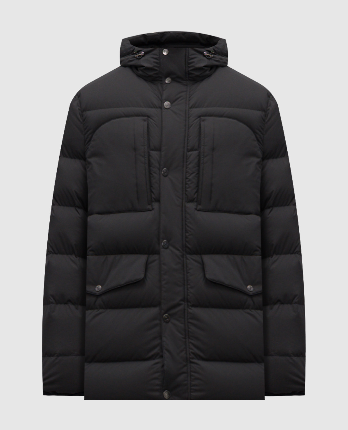 

Black down jacket with textured logo Stefano Ricci