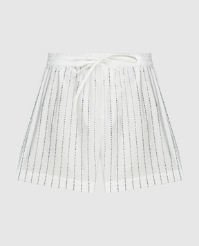 Giuseppe Di Morabito Milano White shorts with crystals 02PSPA089RC02289