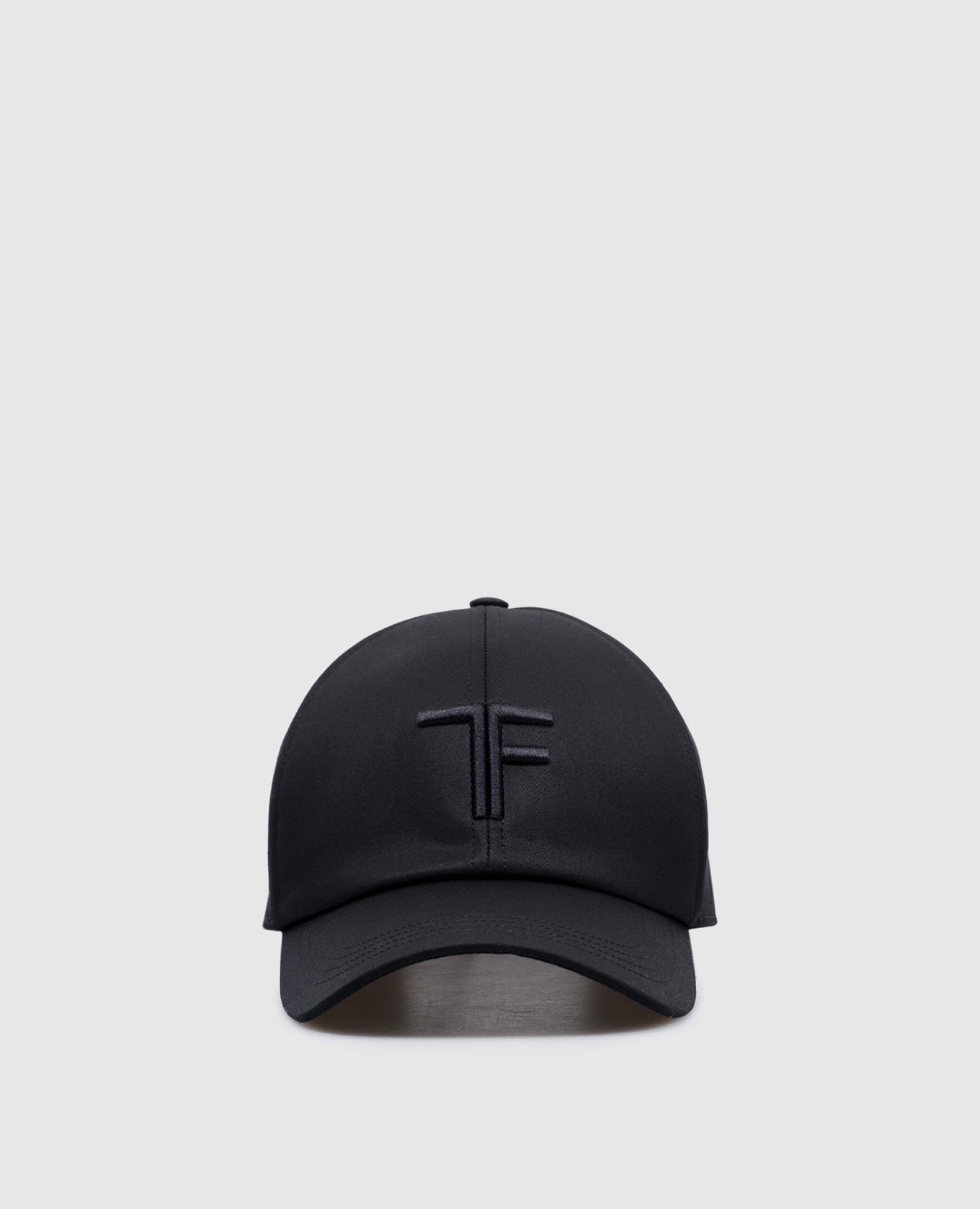 

Black cap with textured logo monogram embroidery Tom Ford
