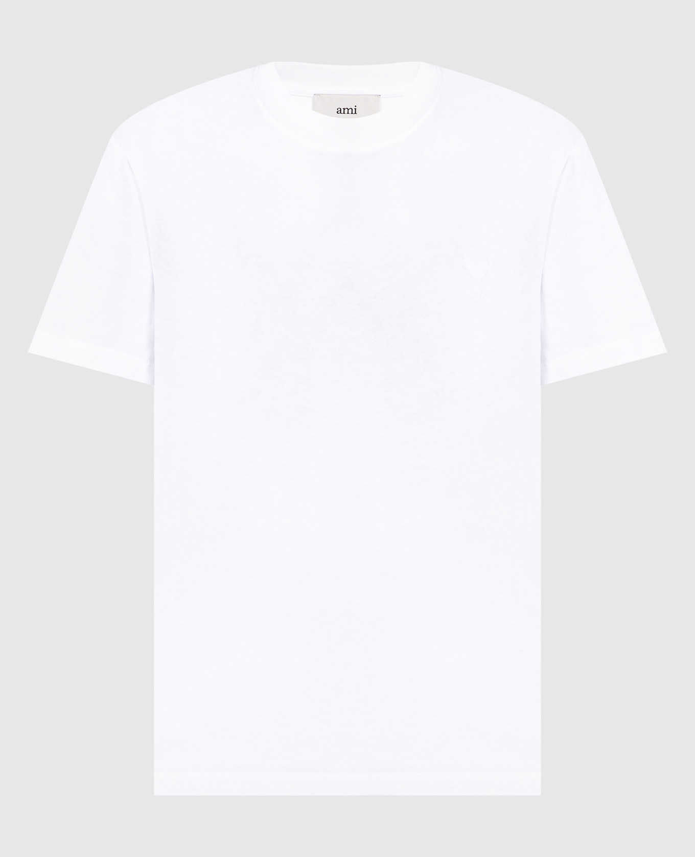 

White T-shirt with embroidered Ami de Coeur emblem Ami Paris