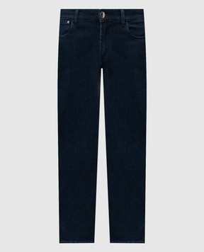 Cashmere&Whiskey Blue jeans with embossed logo MARIOTTO871