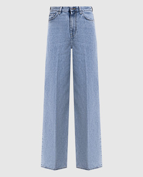 Toteme Blue jeans with logo patch 242WRB2426FB0045