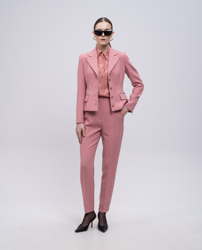Dolce&Gabbana Pink DG logo silk blouse F5Q53TGDCVH