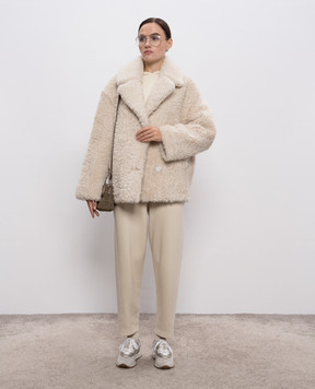 Babe Pay Pls White sheepskin coat 2310PERLA
