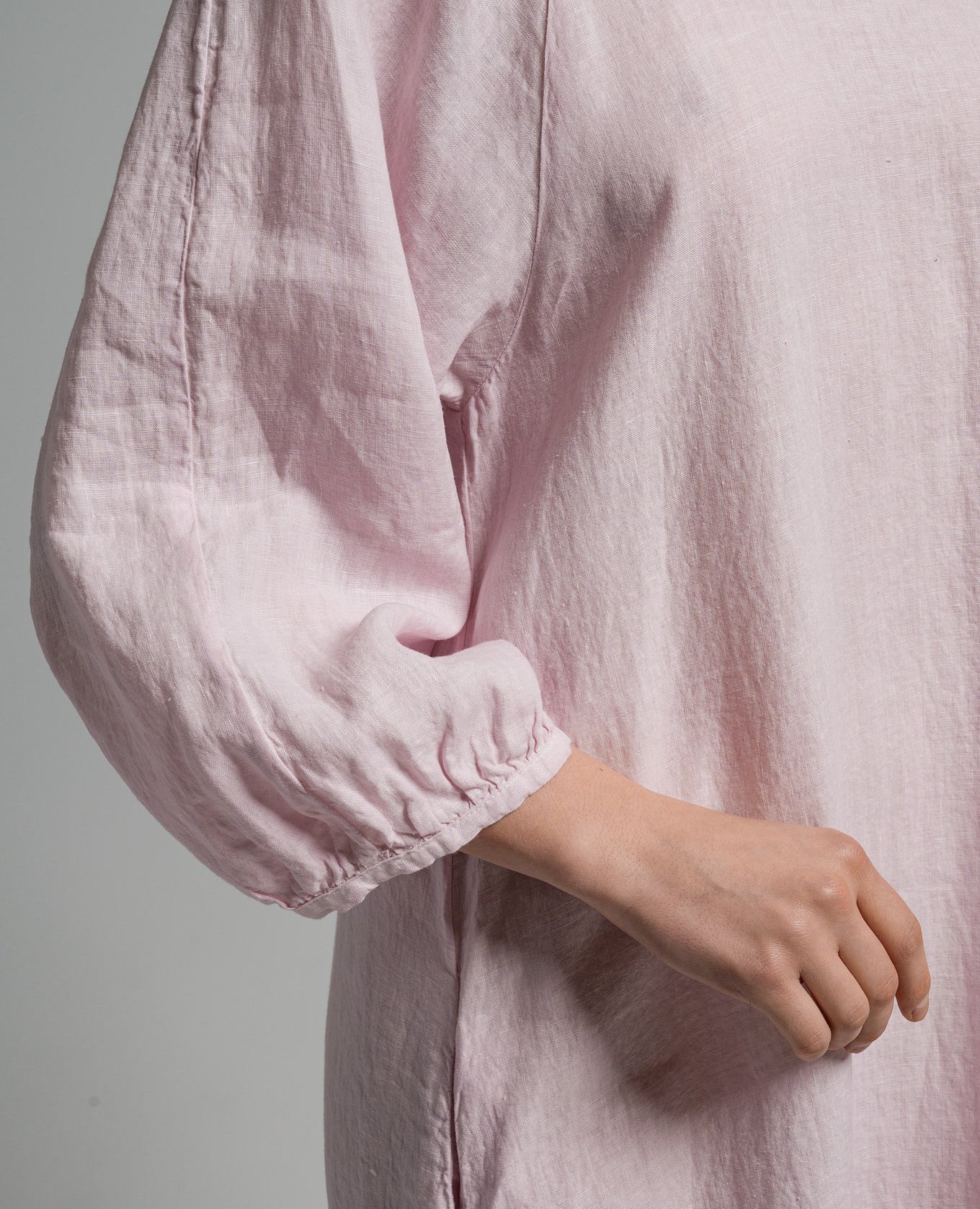

Pink linen dress ANNECLAIRE