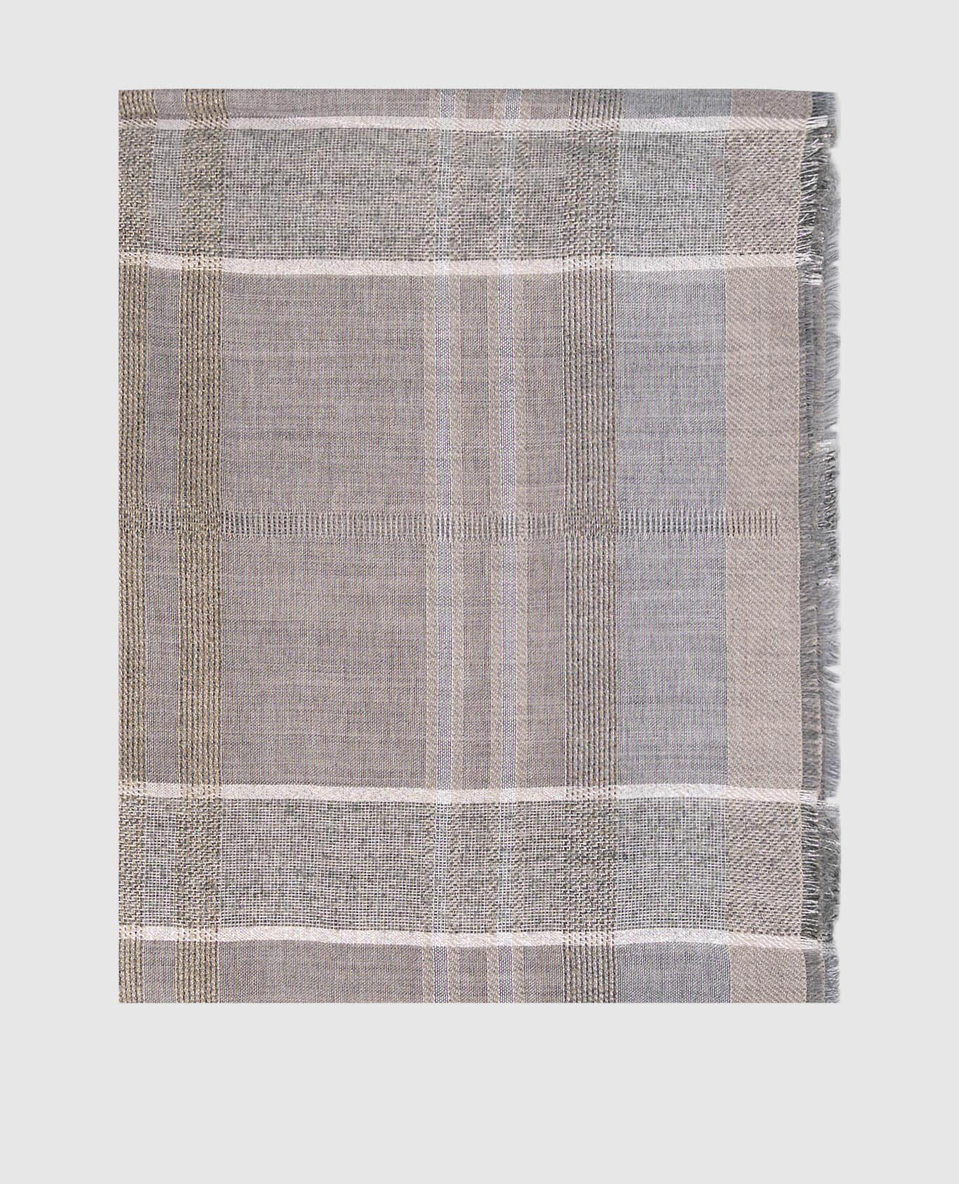 Gray stole with checked wool Peserico