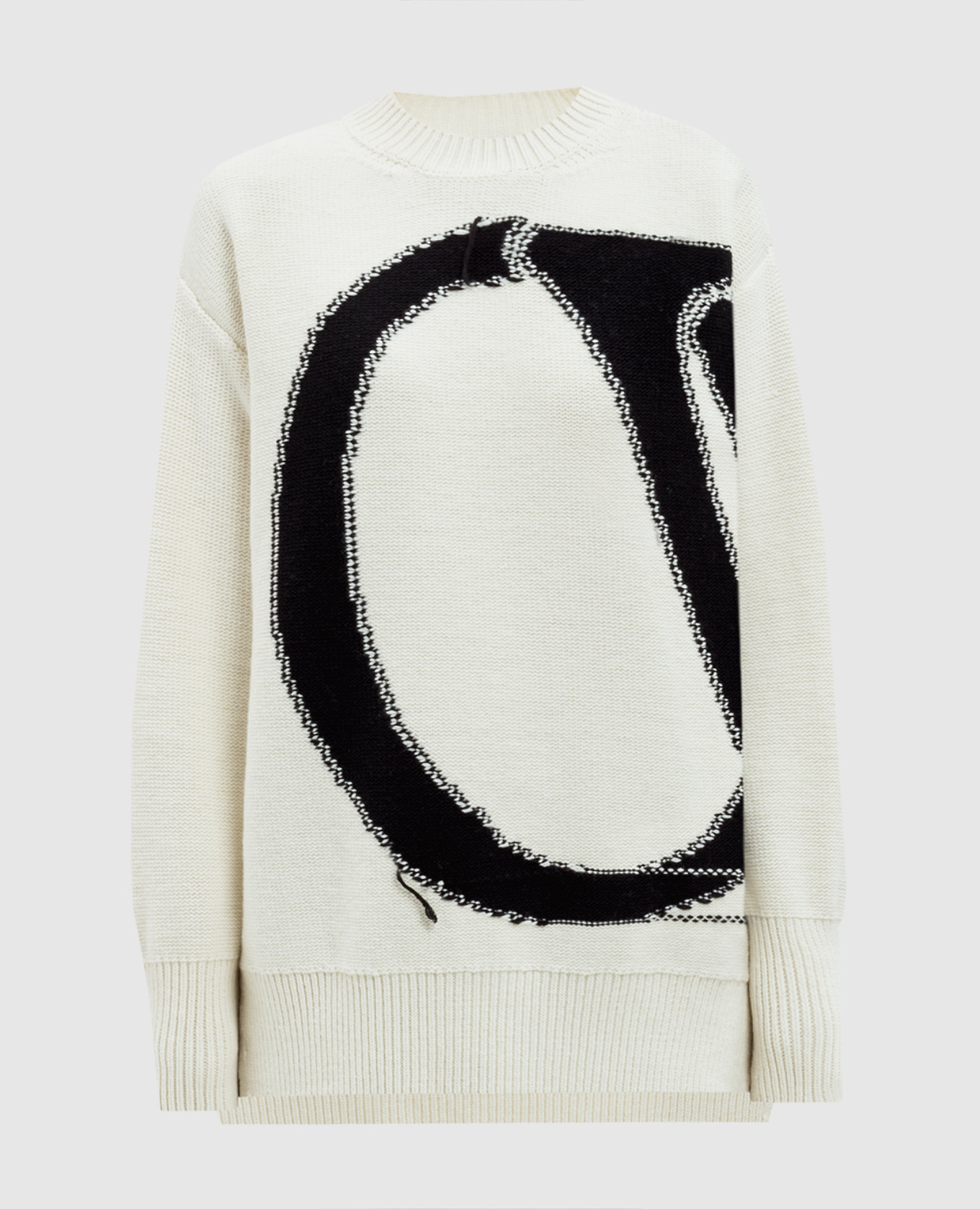 

Beige wool sweater with OW logo pattern Off-White