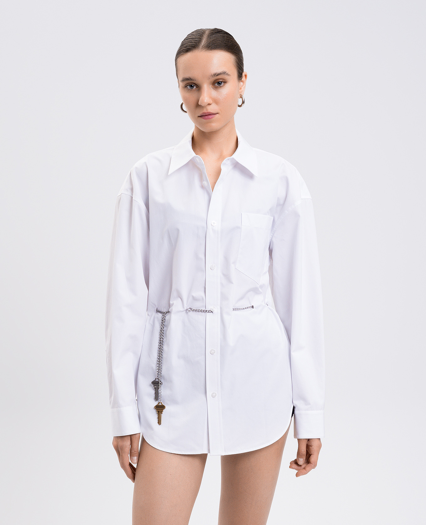 

White long shirt with chain Alexander Wang