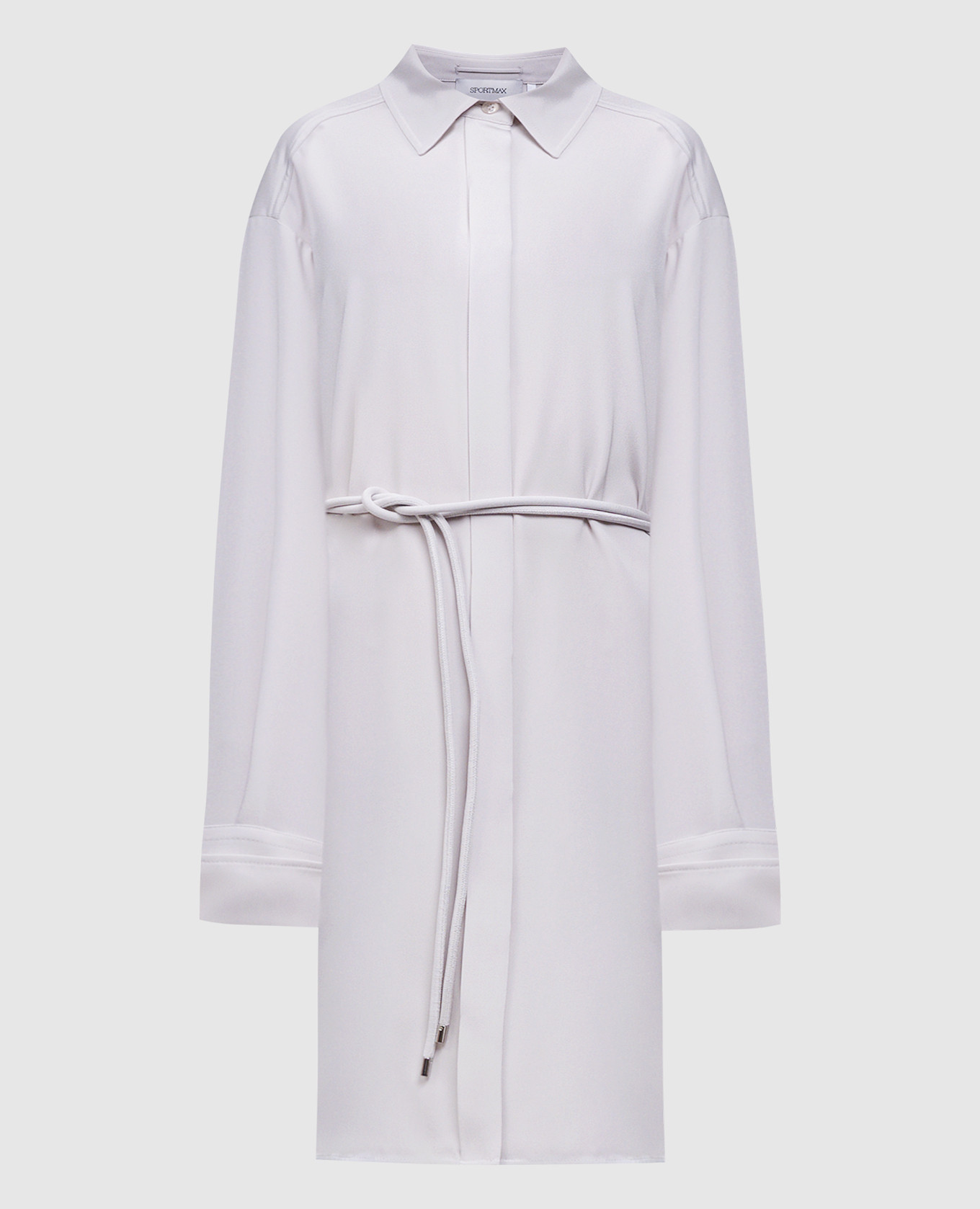 

EOLIE grey silk shirt dress Max Mara Sportmax