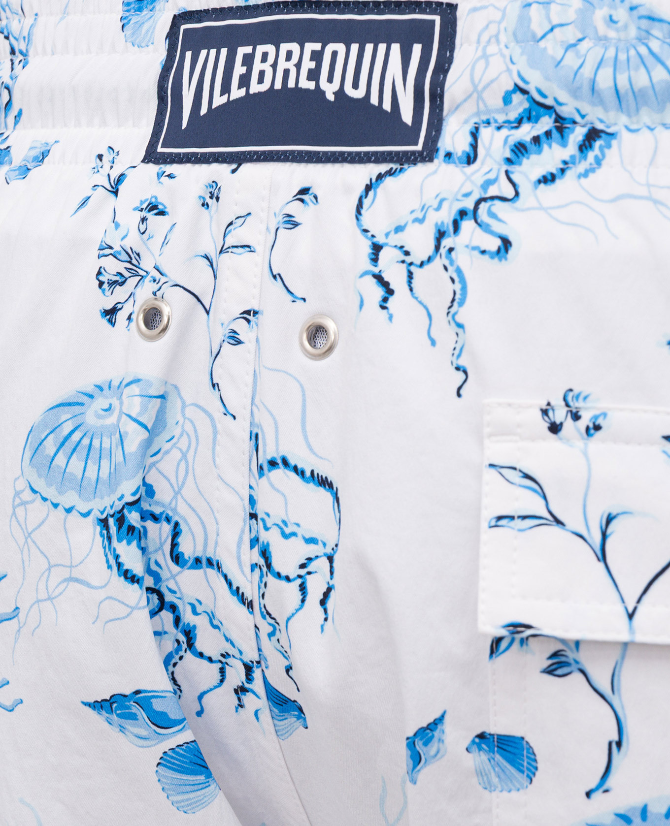 White logo pattern swim shorts Vilebrequin 4
