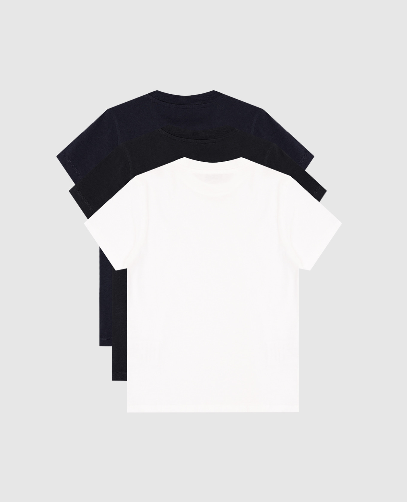 

Children's set of T-shirts with logo emblem Moncler ENFANT, White