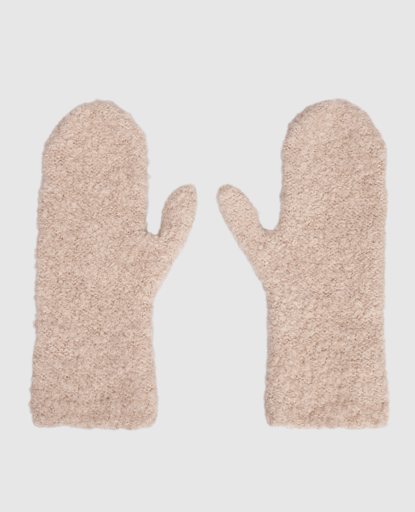 Beige cashmere, alpaca and silk gloves The Row
