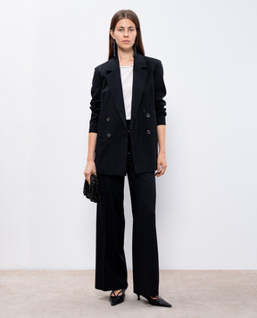 Peserico Black double-breasted jacket with sequins E01897D0R302660