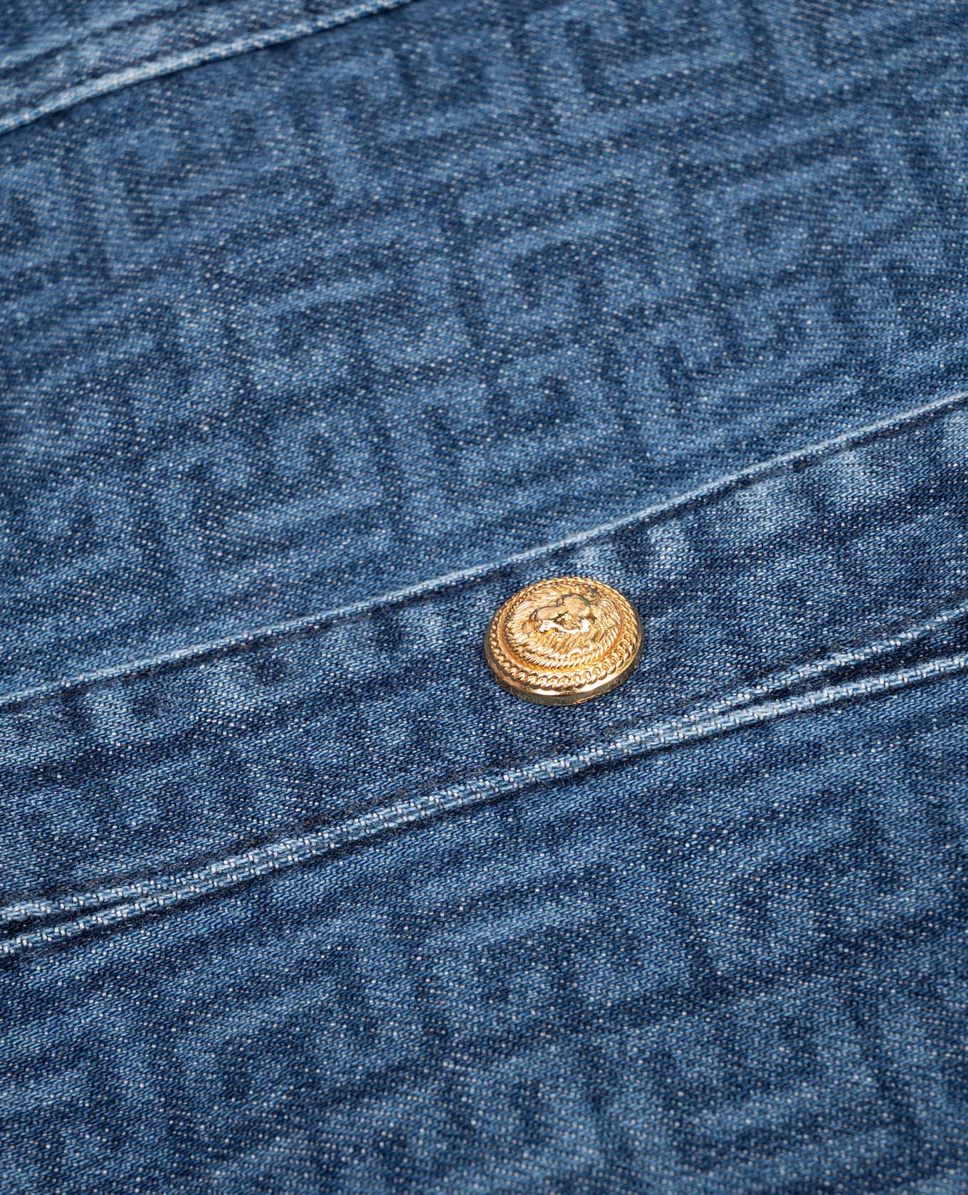 

Children's blue denim dress with branded print Balmain