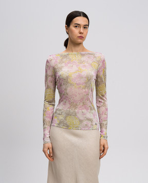 Twinset Floral print top with lurex 251AP3240