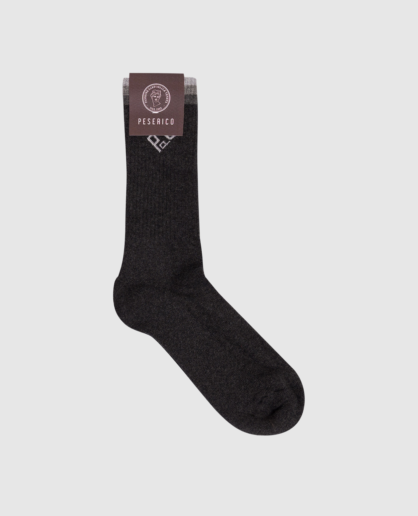 

Grey insulated socks with logo Peserico