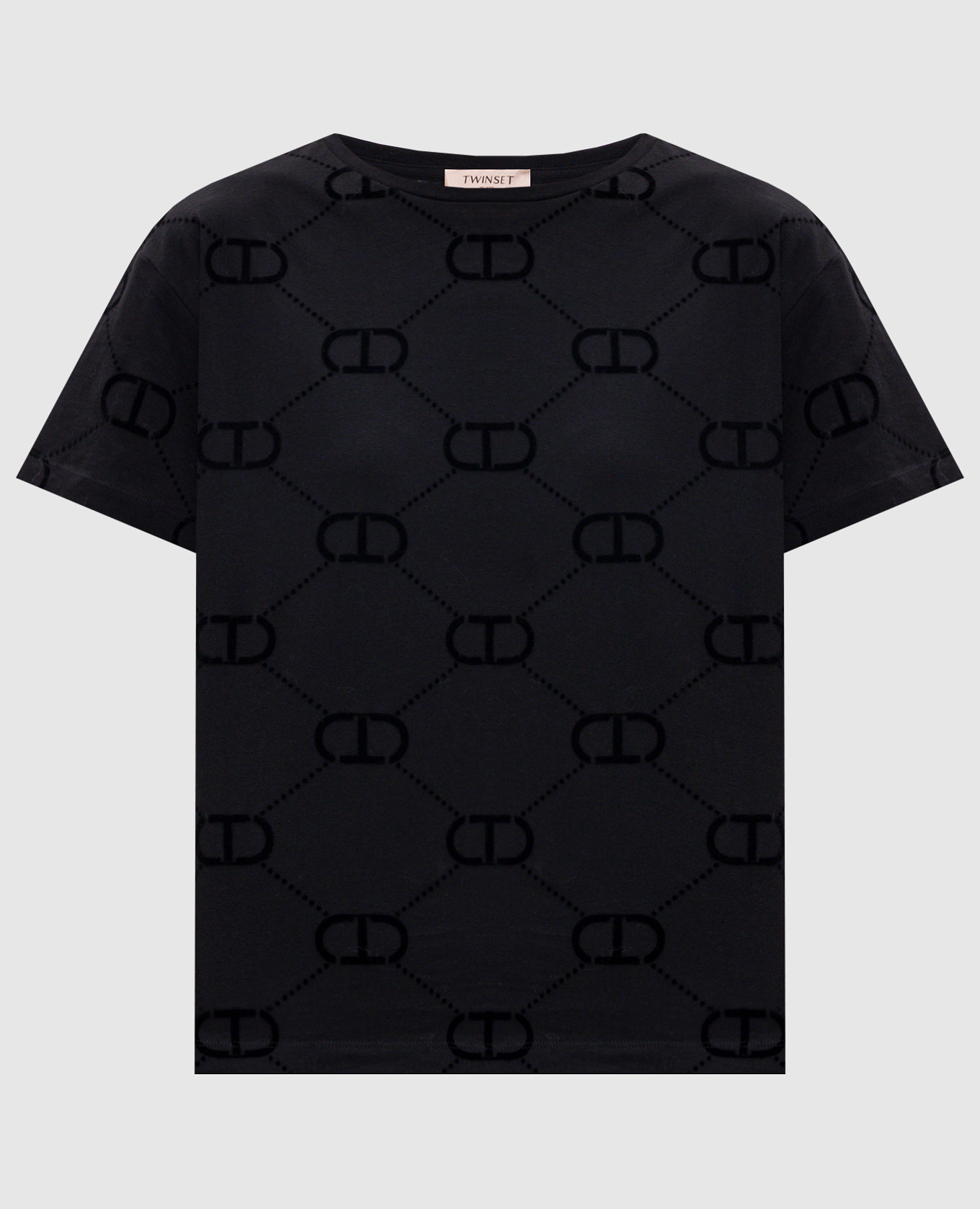 Black T-shirt with logo Twinset