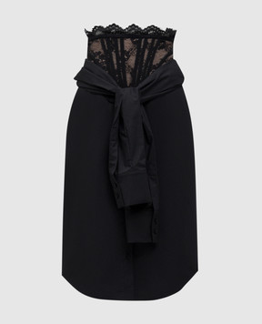 Giuseppe Di Morabito Milano Black skirt with lace 04SSSK14304425