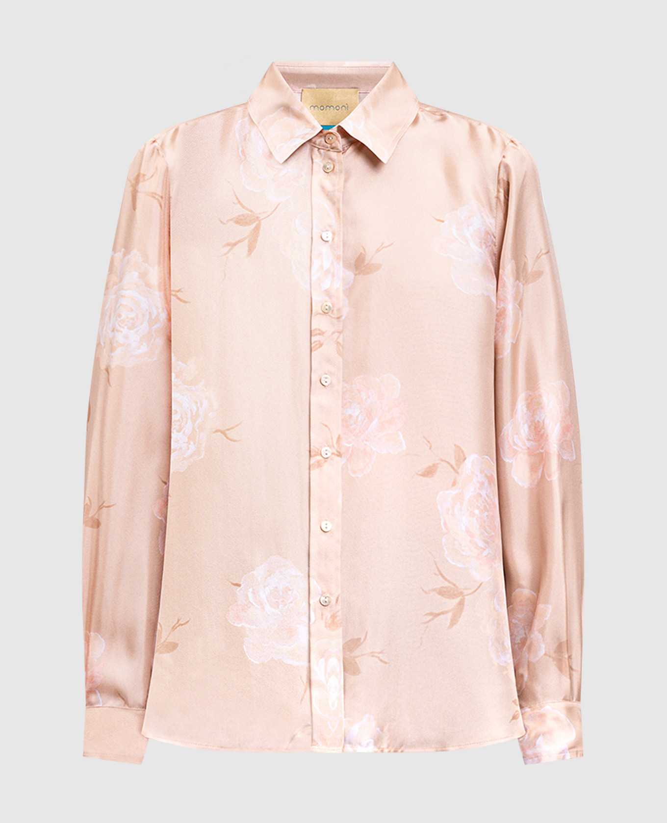 

Arles beige floral silk blouse Momoni