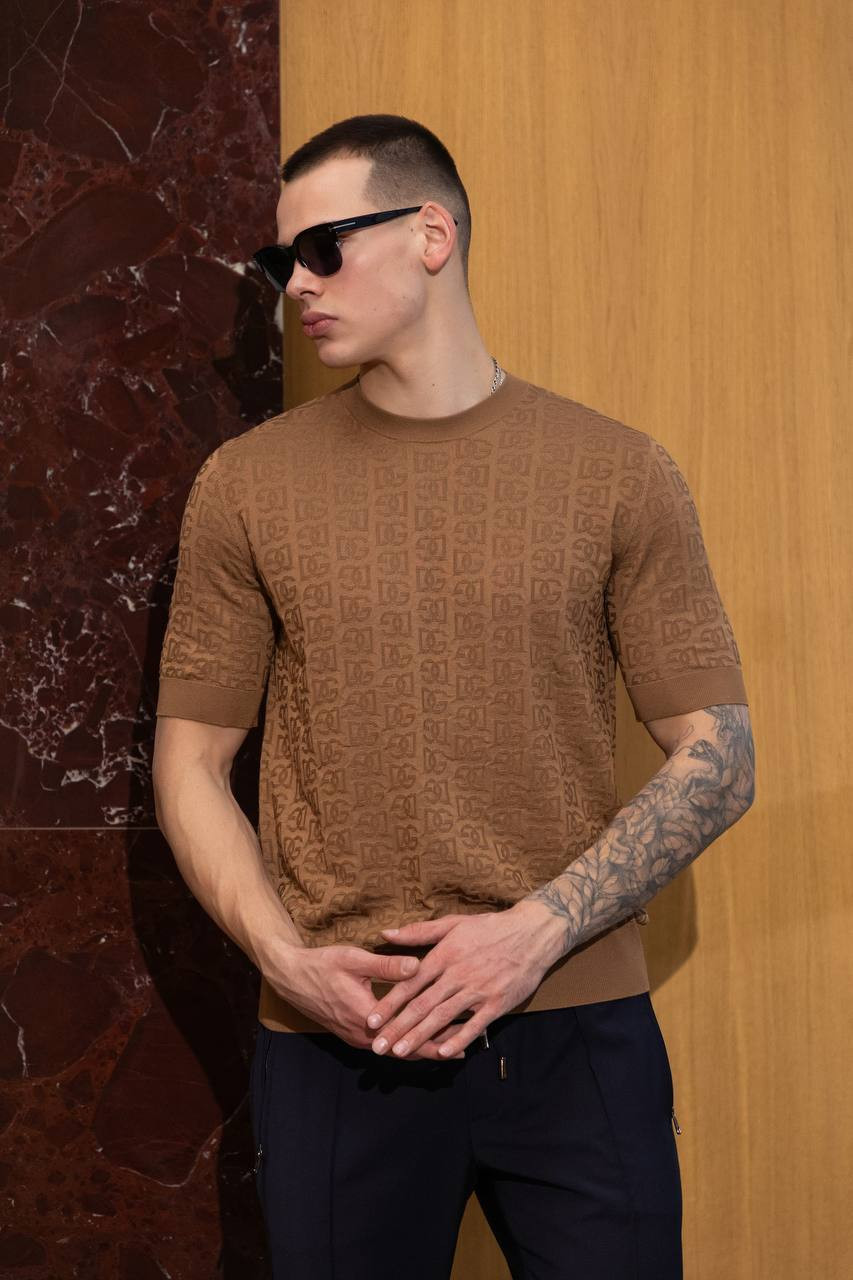 

Brown patterned silk jumper Dolce&Gabbana