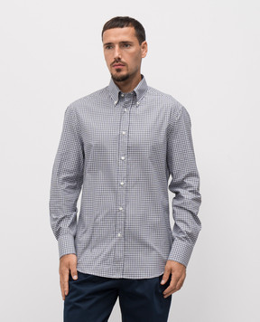 Brunello Cucinelli Gray checkered shirt MY6471716