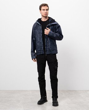 C.P. Company Blue linen jacket with logo embroidery MOW202A006284G