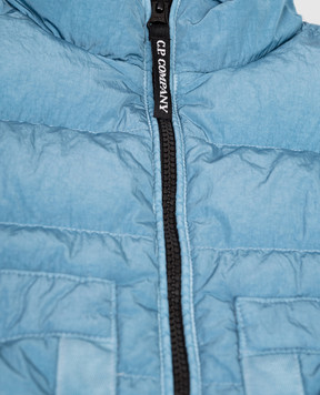 C.P. Company Children's blue vest with logo embroidery CUS01AL3C0048