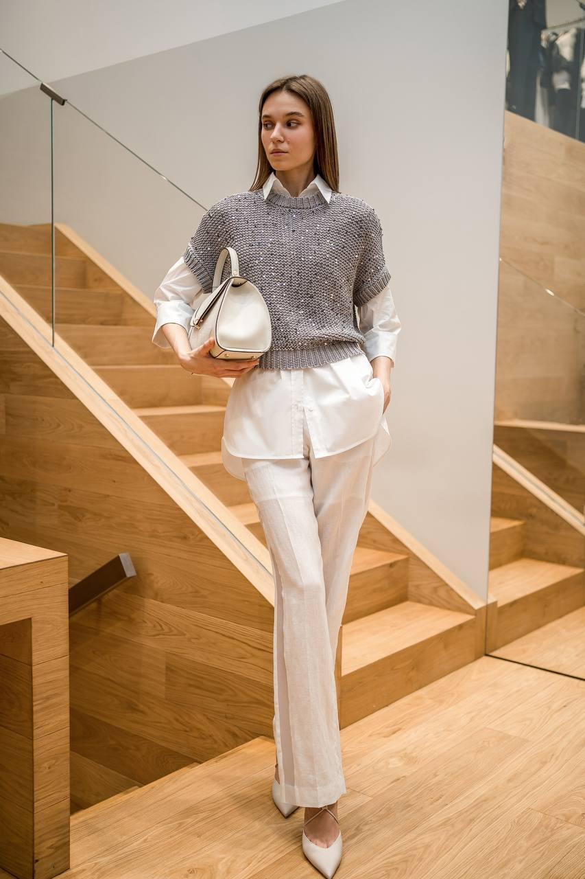 

White shirt with lapels Peserico