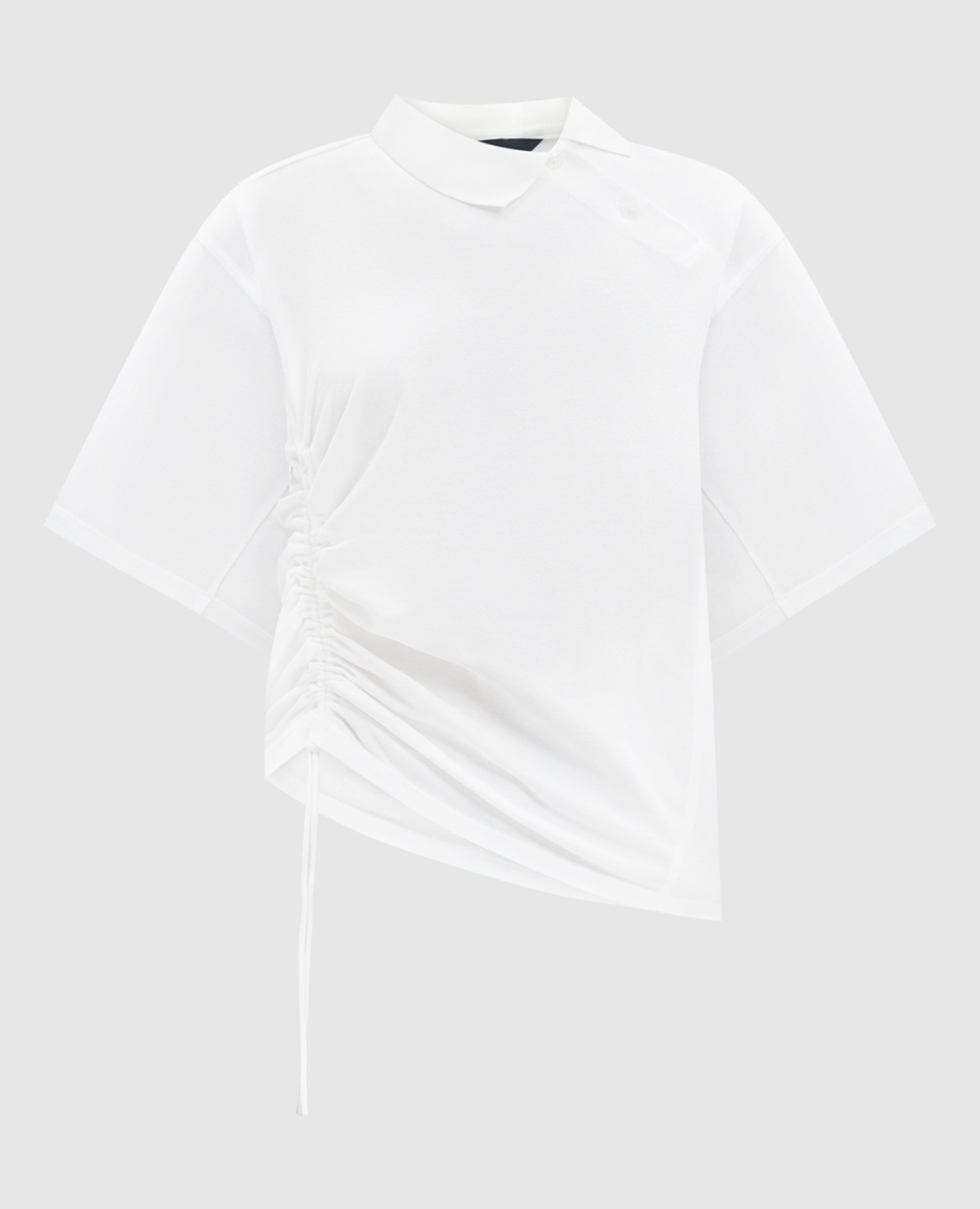 

White polo with drape Juun.j