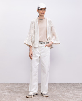 Brunello Cucinelli Beige T-shirt with lapels M0T18BD200