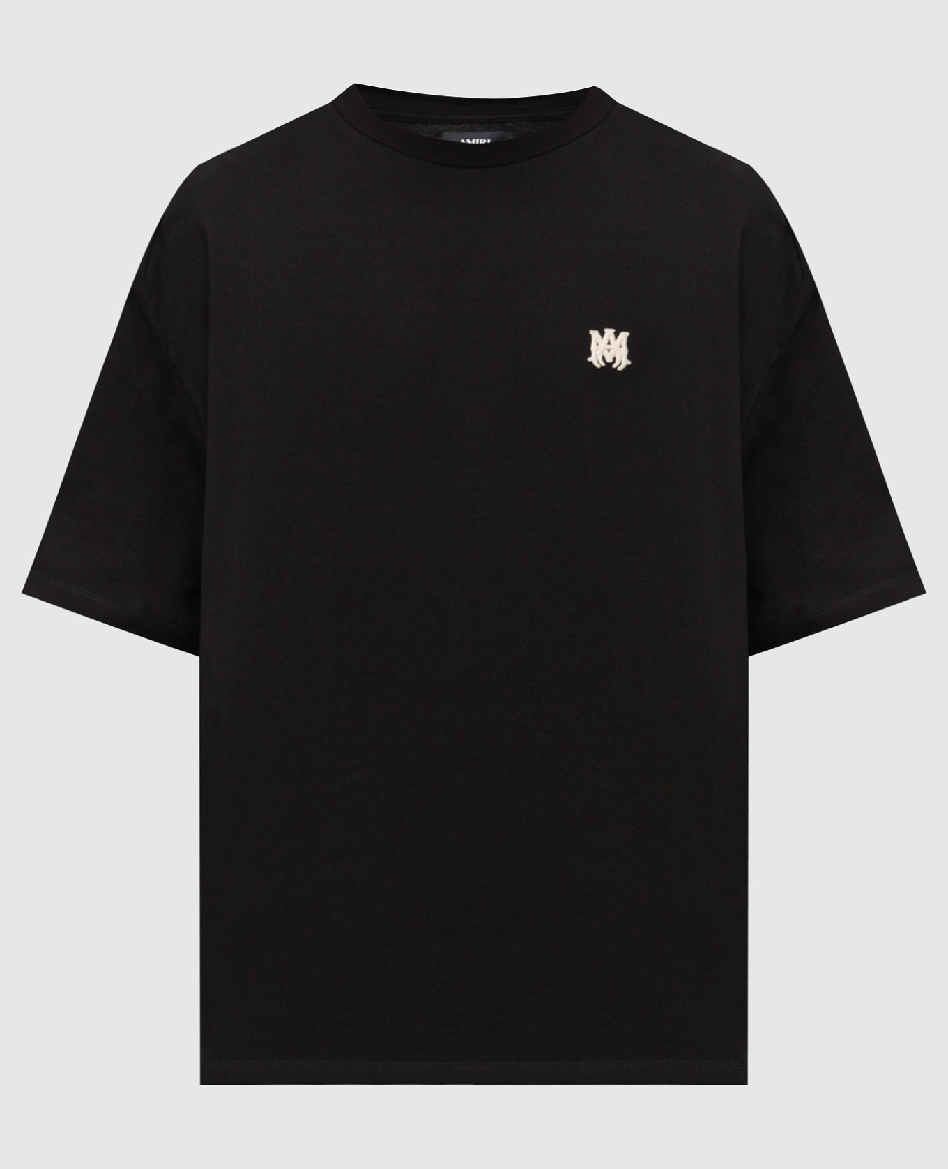 Black T-shirt with monogram logo patch AMIRI