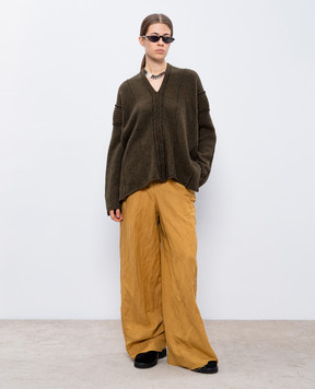 Masnada Green wool pullover 77A08