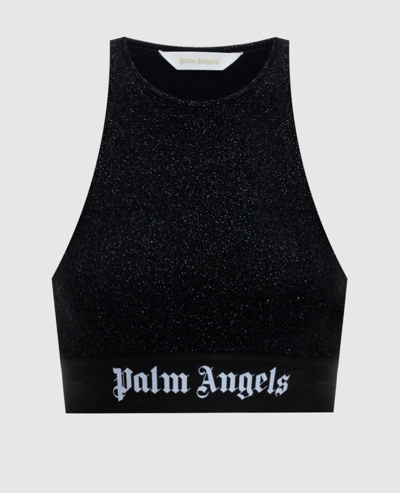 

Black logo lurex top Palm Angels