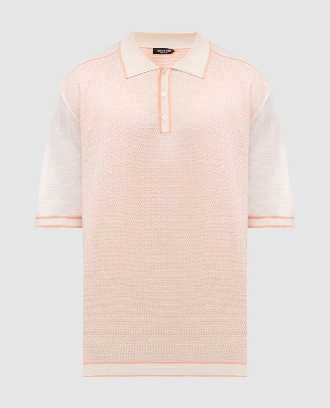 

Orange silk polo shirt Stefano Ricci