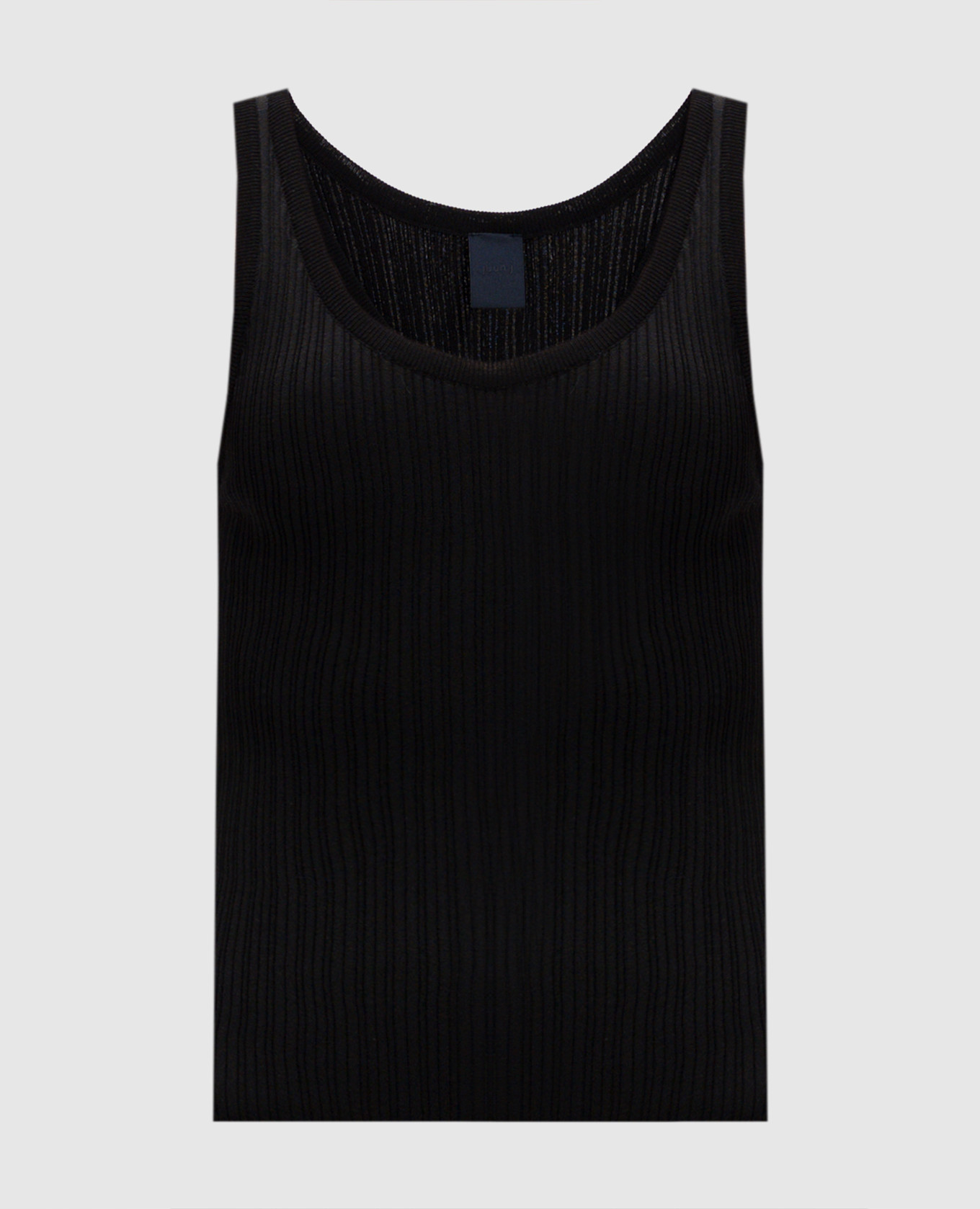 

Black ribbed top Juun.j