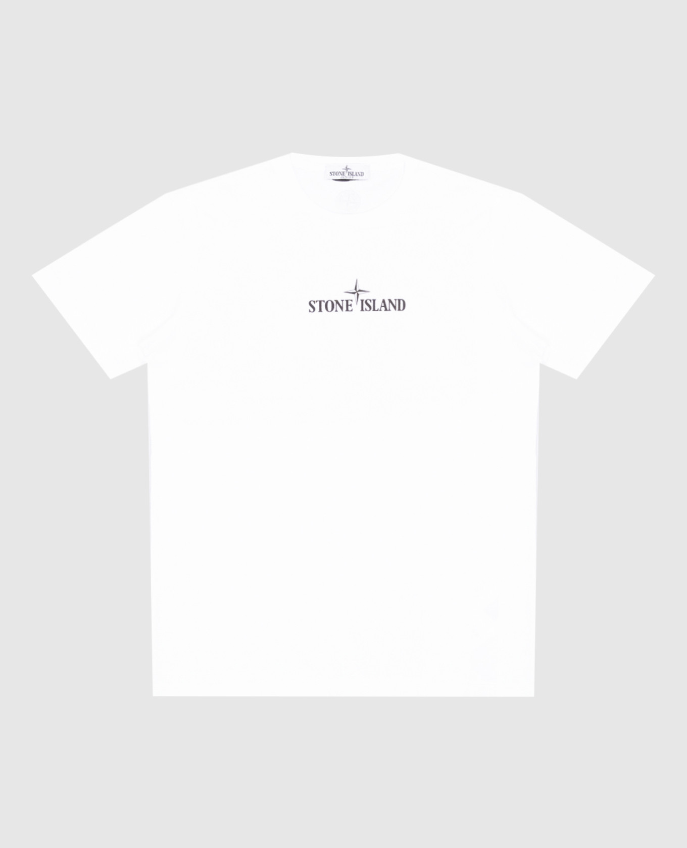 

Children's white t-shirt with logo emblem print Stone Island