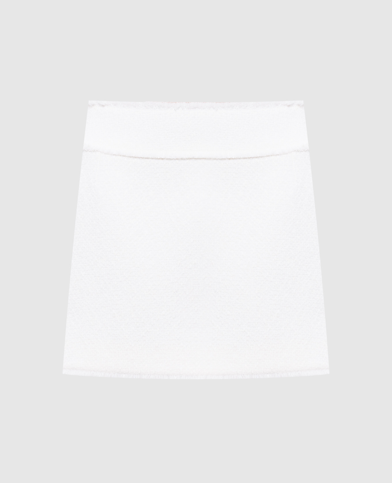 

White tweed mini skirt with wool Dolce&Gabbana