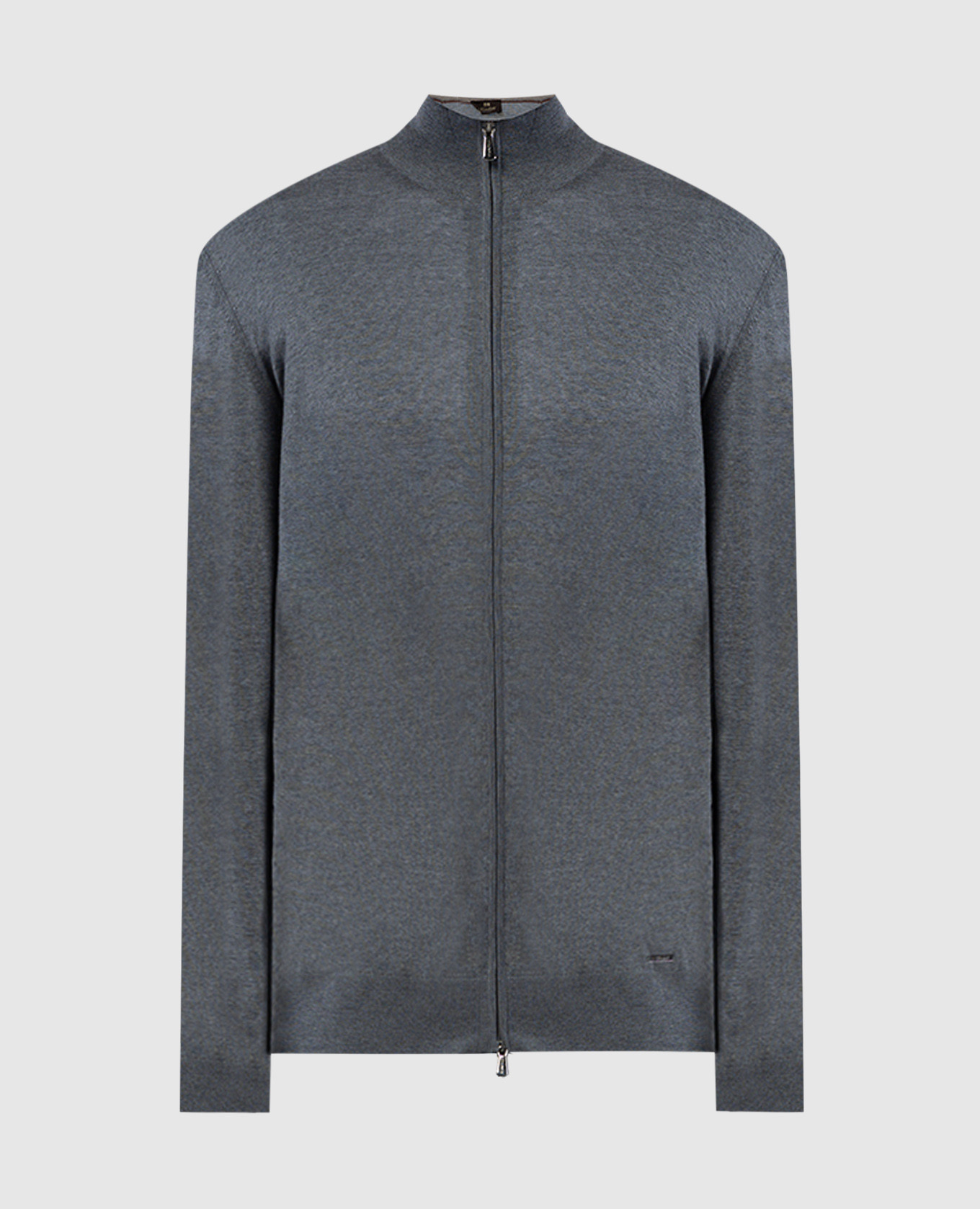 

Gray wool cardigan with logo Enrico Mandelli, Серый