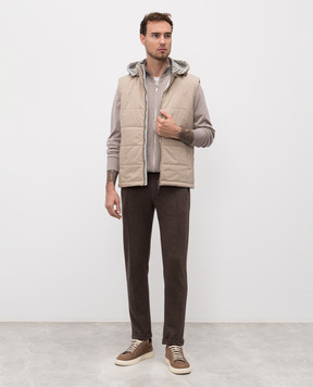 Doriani Cashmere Beige vest A387CAPST3031