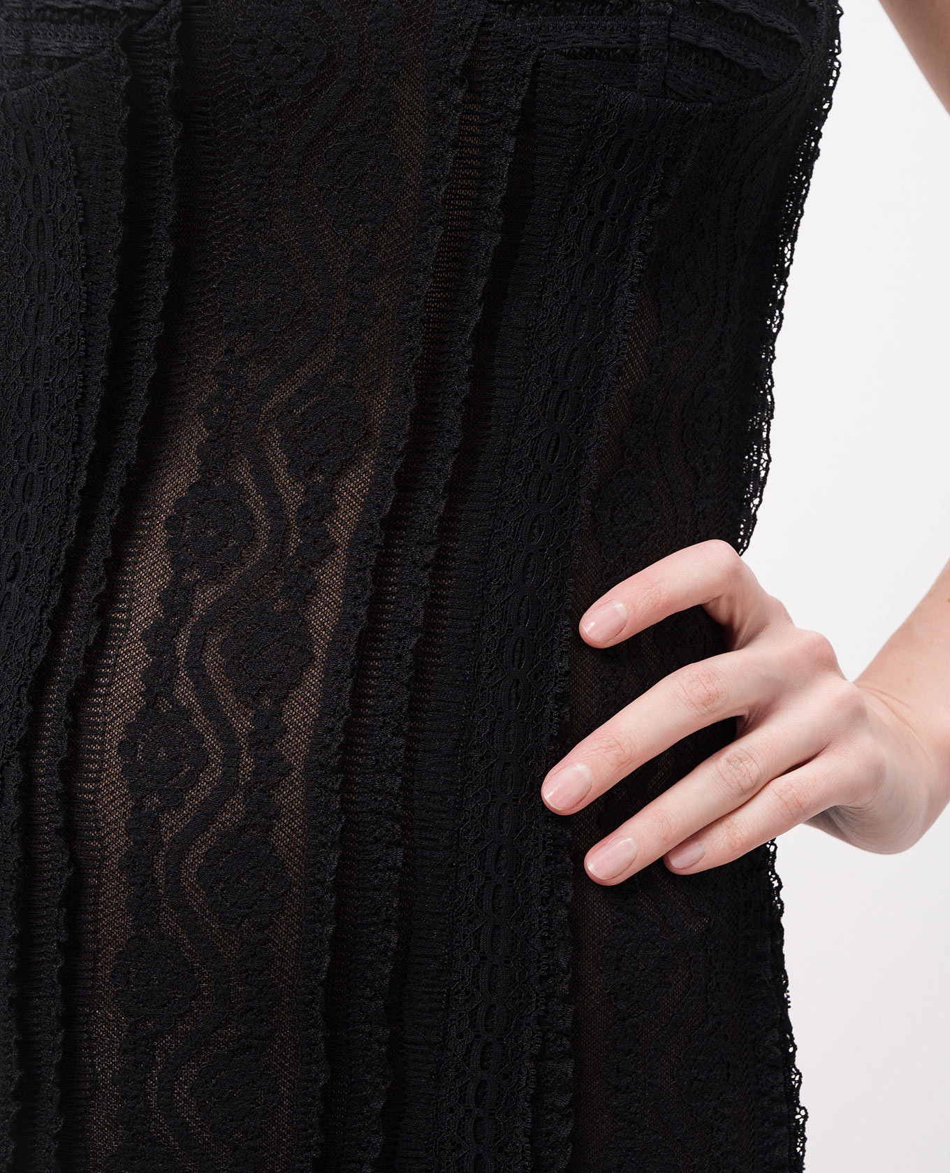 

Black Selene mini dress with lace Charo Ruiz