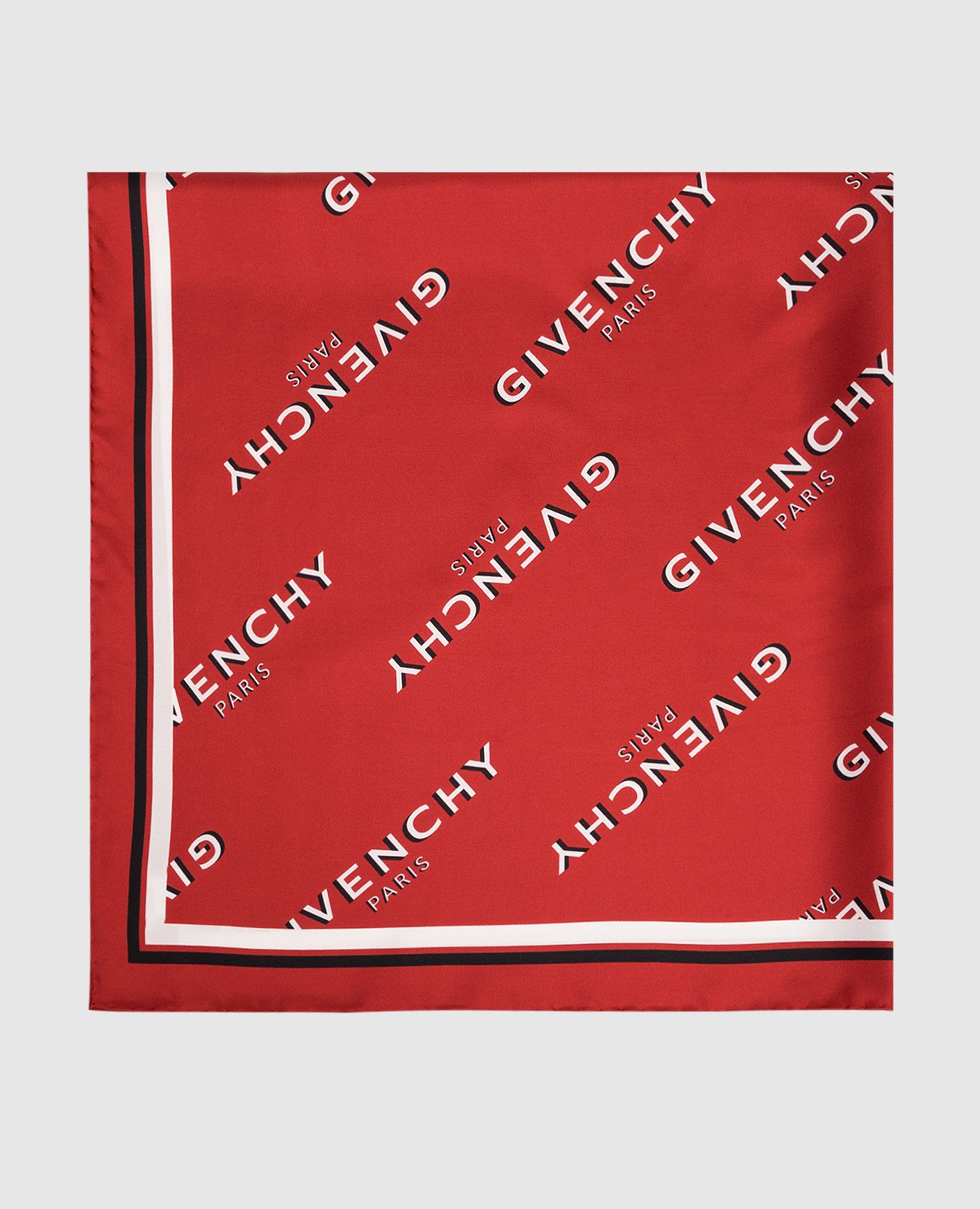 

Red silk scarf with logo print Givenchy
