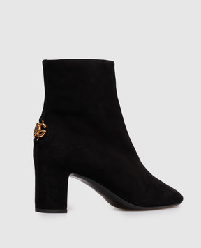 Dolce&Gabbana Black suede ankle boots with logo CT1092A1275