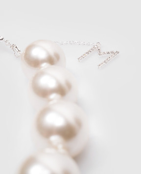 Magda Butrym Silver necklace with massive beads NECKLACE06726424