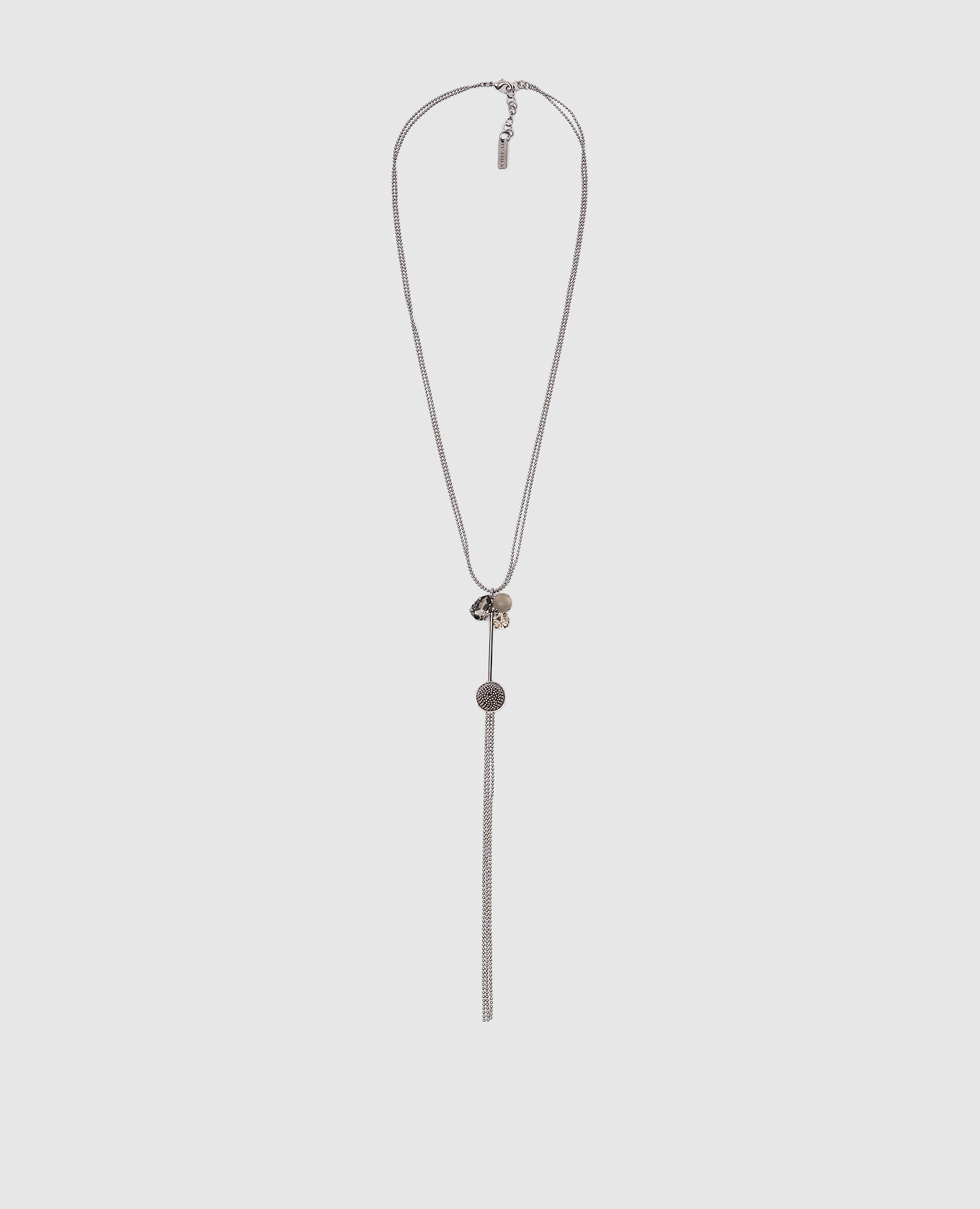 

Black crystal necklace with monil chain Peserico
